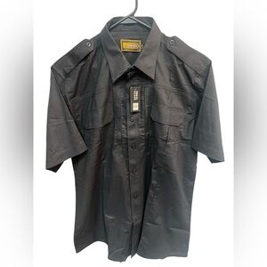 NWT RYNO Gear Men’s Black Work T-Shirt Button-Down - XL